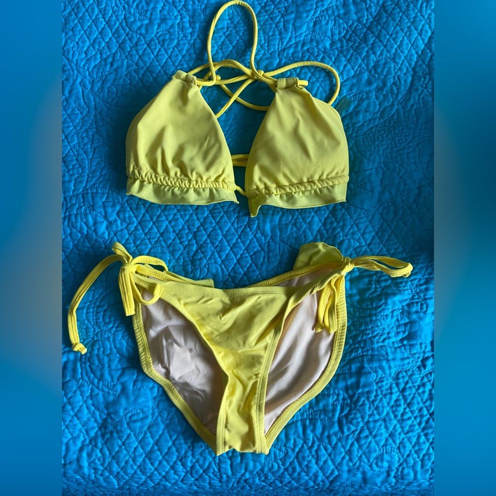 Yellow Ruffle Bikini